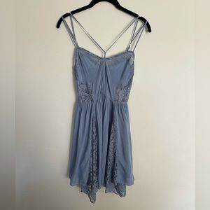 Free People Intimately Free People Blue Lace Mini Slip Dress - XS - BNWT